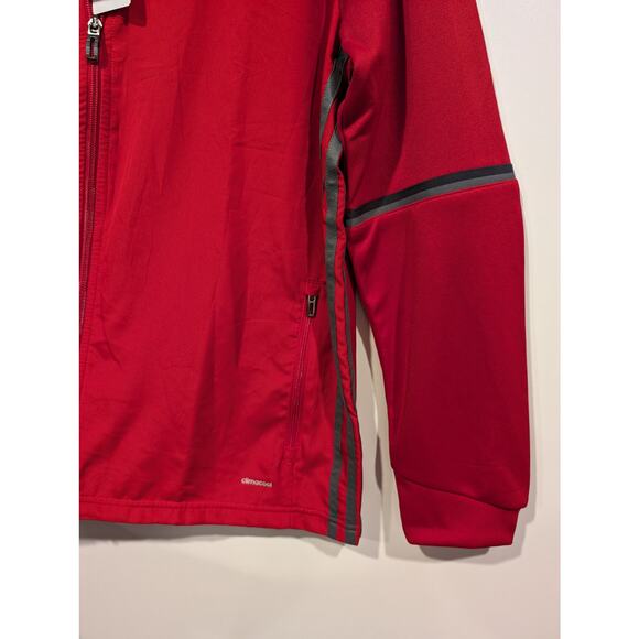 Adidas Women's Condivo 16 Triangle Full Zip Track Jacket Red NEW - Picture 4 of 5